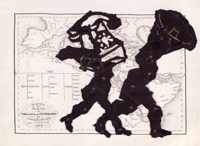 William Kentridge, Porter Series: Géographie des Hebreux ou Tableau de la dispersion des Enfants de Noë (2005)
